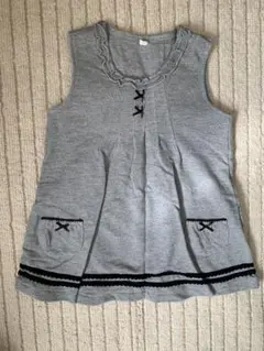 グレー ワンピース カーディガン付き