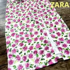 ZARA＊フローラルプリント＊ワンピース＊フロントスリット