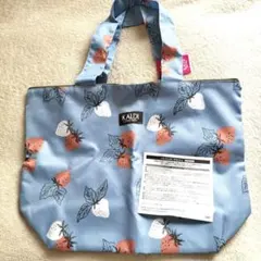 ✩新品未使用✩KALDIカルディ2024年いちごバッグ ブルー