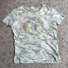 90s DIESEL Tシャツ Y2K ストレート 和柄 波 古着 ビンテージ