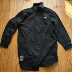 GU×UNDERCOVER ニットメルトンロングシャツ S 黒