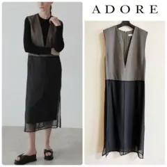 ◇幻◇ 希少美品 定価3.7万円 ADORE リネンサーブルレースブラウス 