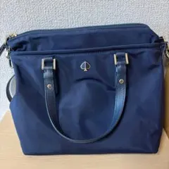ケイトスペード ナイロン 2WAYバッグ ネイビー