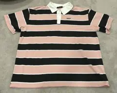 ENJOY ストライプ ポロシャツ M