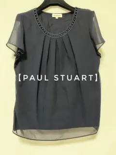 【PAUL STUART】ブラック　半袖トップス