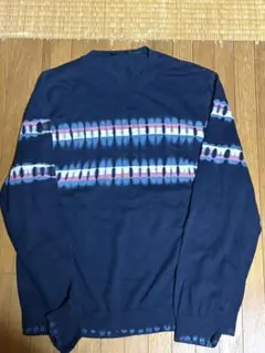 A|X ネイビー ストライプ クルーネックセーター