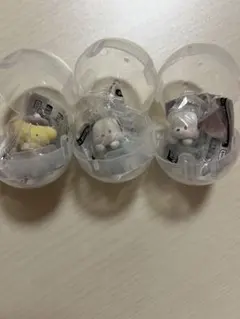 산리오 カプセルトイ ふわふわめじるし 3個セット