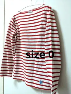 美品 ORCIVALオーシバル♡ 赤と白のストライプ 長袖カットソー サイズ0