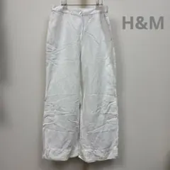 H&M ／リネンワイドパンツ・ホワイトのサムネイル