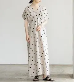 URBAN RESEARCH リネンウエストタックフレンチスリーブワンピース