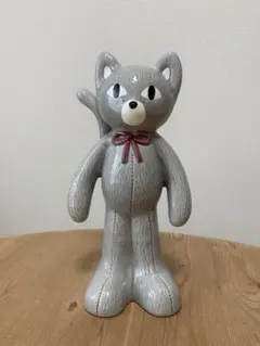 KATO KOGEI 陶器製 猫型 貯金箱 置物