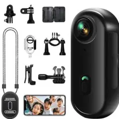 4K アクションカメラ 小型ウェアラブルカメラ ボディカメラ ビデオカメラ 防水