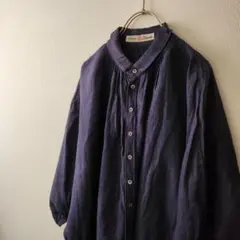 b3 ブロカント 麻混 ワンピース インディゴ/2