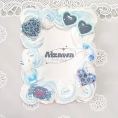 ​【100】硬質ケースデコ ホイップデコ ブルー ギャルサングラス B8