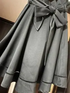 Byebye❤️ウエストおリボンハイウエストスカート　黒