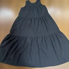 キャミワンピース ブラック ロング丈