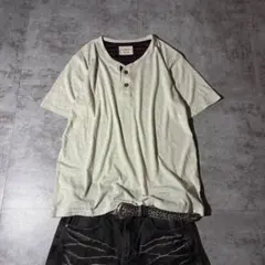 archive henley neck s/s tee y2k grunge