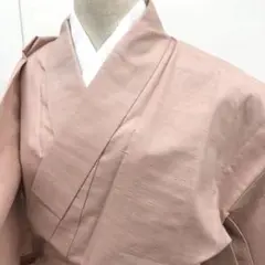 MAPI様専用967s 着物 紬 単衣 バチ衿 肩当て付 無地