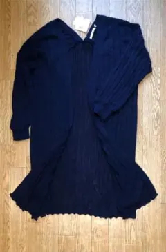 新品 SLY ネイビー ロングカーディガン