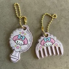 サンリオ ぷちコーム ぷちミラー ラバーキーホルダー　マイメロディ　ダイソー