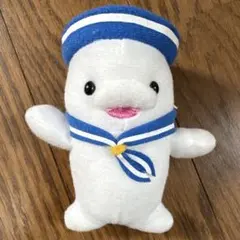 名古屋港水族館 キャプテンベルーガ ぬいぐるみキーホルダー　ベルーガ