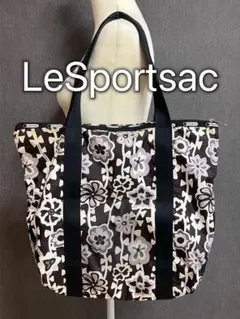 LeSportsac レスポートサック　BIGトートバッグ　花柄　黒　ブラックのサムネイル