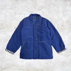 70s ヴィンテージ　アウター　中綿ジャケット　ブルゾン　ブルー　一癖