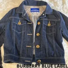 【極美品】バーバリーブルーレーベル デニムジャケット 金ボタンノバチェック