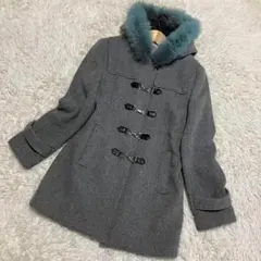 【美品✨】マックレガー ビット付ダッフルコート フォックスファー ウール グレー