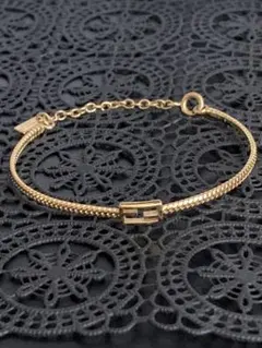 FENDI フェンディ バゲット FFロゴ ブレスレット ゴールドカラー S