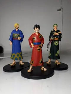 【ワンピース】ワノ国 浴衣 3体セット（ルフィ・ゾロ・サンジ）まとめ売りのサムネイル