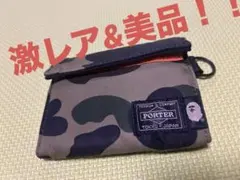 【激レア＆極美品】エイプ（BAPE)×porterコラボ Wネーム 三つ折り財布