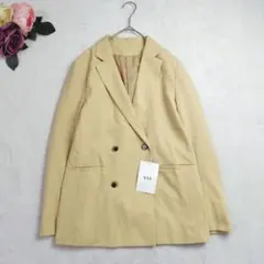 タグ付き✨洗える✨VIS ダブルブレスト テーラードジャケット M イエロー