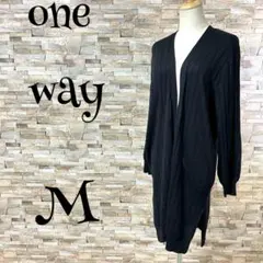 【ワンウェイ/oneway】　カーディガン　コーディガン　ニット　リブ　Mのサムネイル