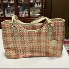 box２１涼しげ編み込み柄、ピンクサマーバッグのサムネイル