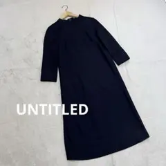 洗える　アンタイトル　セレモニー　ロングワンピース　ネイビー　卒園　入学式