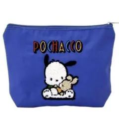 3coins スリコ サンリオコラボ いちご新聞 サガラ刺繍ポーチ ポチャッコ