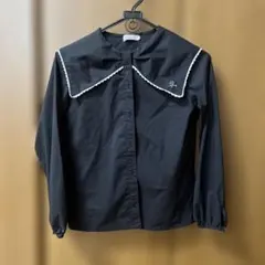 Pinkhunt ビッグカラー ブラウス ブラック　Ｓ