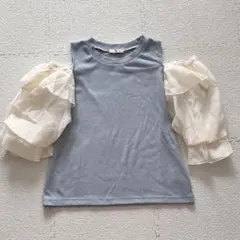 ems excite オフショルブラウス フリル リブトップス