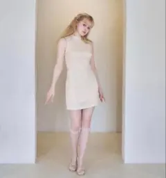 Natalie check mini dress ANDMARY