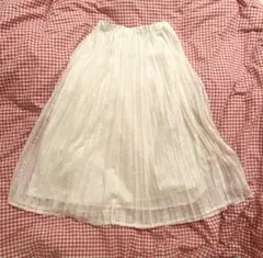 COLZA ホワイトレース フレアスカート Sサイズ