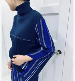 マメクロゴウチ　ニット　ネイビー