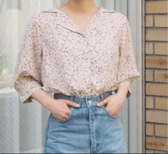 tiptop 半袖開襟シャツ 花柄