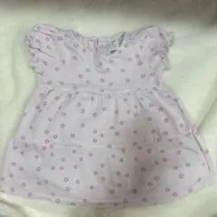 H&M 花柄フリル袖ワンピース 70