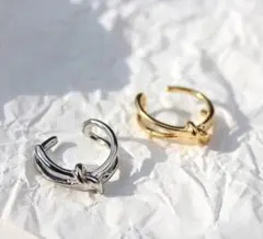 a34☆2個セット 指輪☆ペアリング フリーサイズ☆438