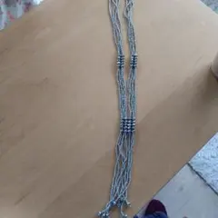 シルバー ビーズ 多重ストランド ネックレス