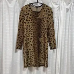 伊太利屋 レオパード柄　切り替えワンピース サイズ13B2 90sヴィンテージ 伊太利屋 レオパード柄 切り替えワンピース サイズ13B2 90s