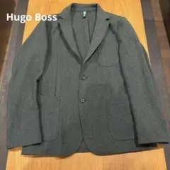 ボスBOSSネイビーシングルアンコンジャケット洗えるストレッチメリノ