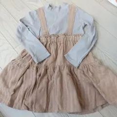 branshes ワンピース 110サイズ グレー・ベージュ