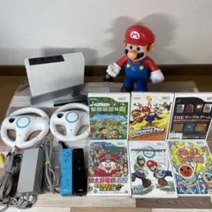 Nintendo Wii 本体 + ソフト6本 + ハンドル2つ